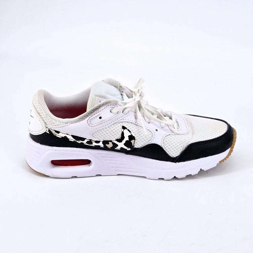 Nike Air Max SC Leopard Print White Black Shoes Sneakers Women's Size US 6 VGUC
